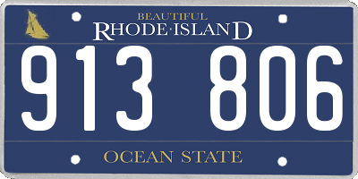RI license plate 913806