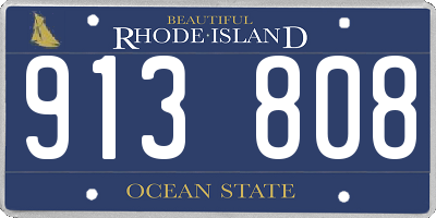 RI license plate 913808