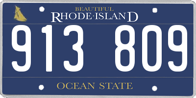 RI license plate 913809