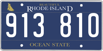 RI license plate 913810