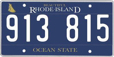 RI license plate 913815