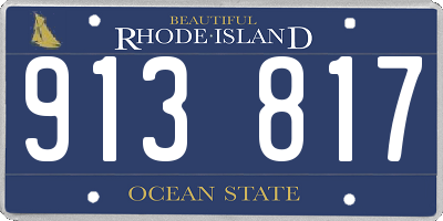 RI license plate 913817