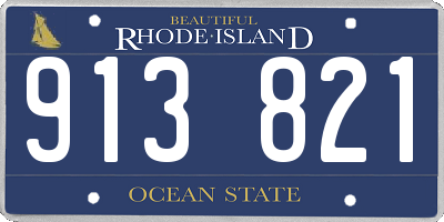 RI license plate 913821