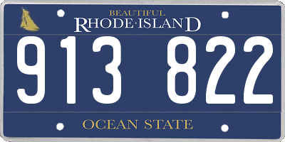 RI license plate 913822