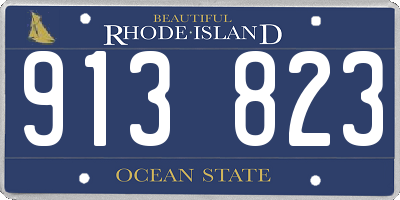 RI license plate 913823