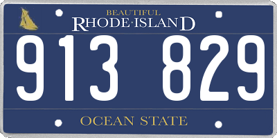 RI license plate 913829