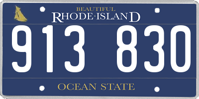 RI license plate 913830