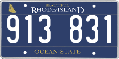 RI license plate 913831