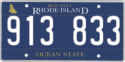 RI license plate 913833