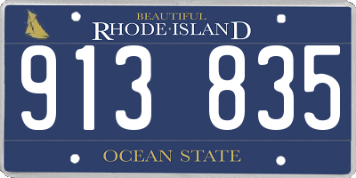 RI license plate 913835