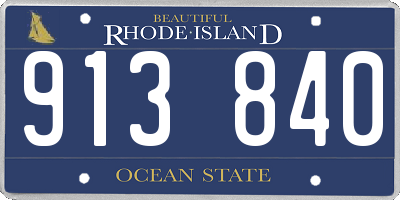 RI license plate 913840