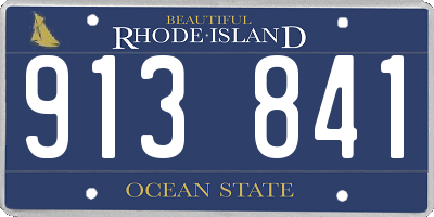 RI license plate 913841