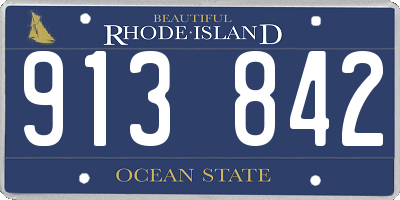 RI license plate 913842