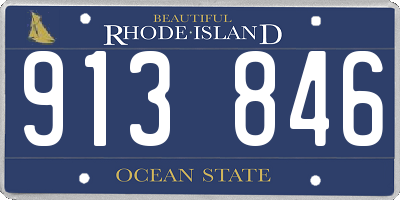 RI license plate 913846