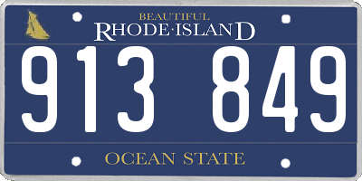 RI license plate 913849