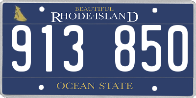 RI license plate 913850