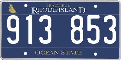 RI license plate 913853