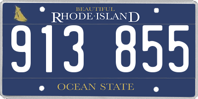 RI license plate 913855