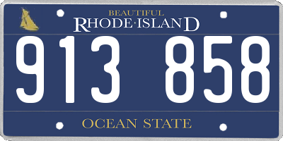 RI license plate 913858