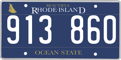 RI license plate 913860