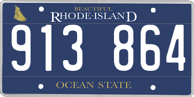 RI license plate 913864