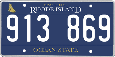 RI license plate 913869