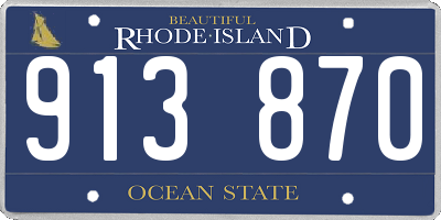 RI license plate 913870