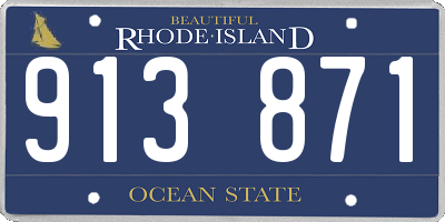 RI license plate 913871