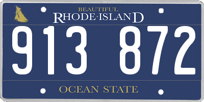 RI license plate 913872