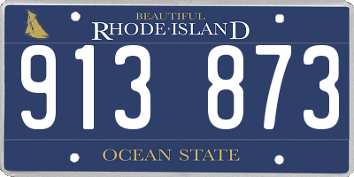 RI license plate 913873