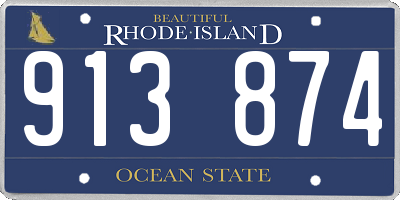 RI license plate 913874