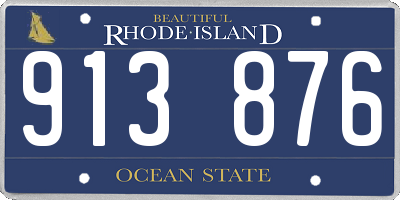RI license plate 913876