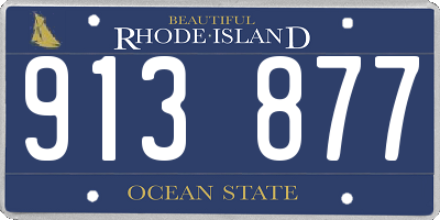 RI license plate 913877