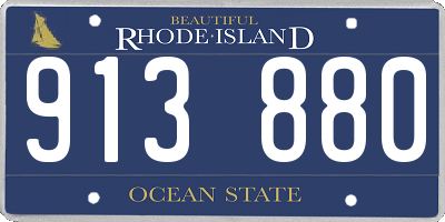 RI license plate 913880