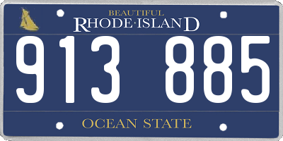 RI license plate 913885