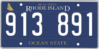 RI license plate 913891