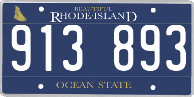 RI license plate 913893