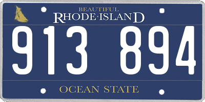 RI license plate 913894