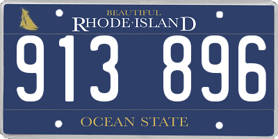 RI license plate 913896