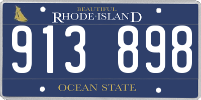 RI license plate 913898