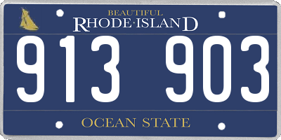 RI license plate 913903