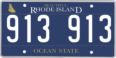 RI license plate 913913