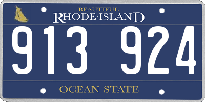 RI license plate 913924