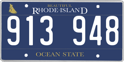 RI license plate 913948