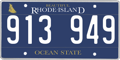 RI license plate 913949