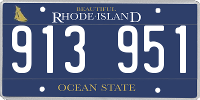 RI license plate 913951
