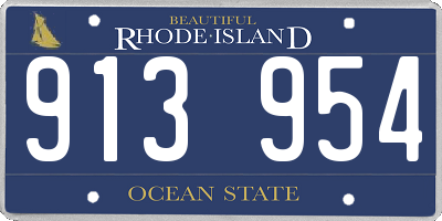 RI license plate 913954
