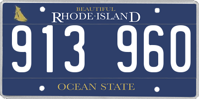 RI license plate 913960