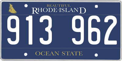 RI license plate 913962