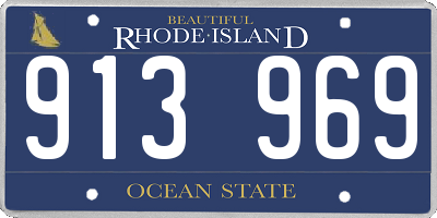 RI license plate 913969